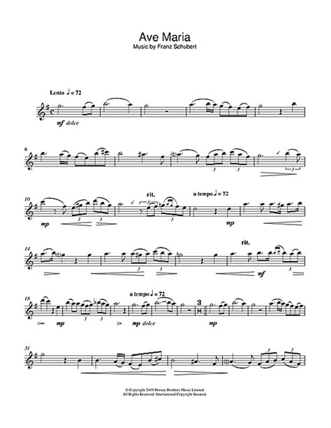 Ave Maria sheet music by Franz Schubert  Alto Saxophone ...