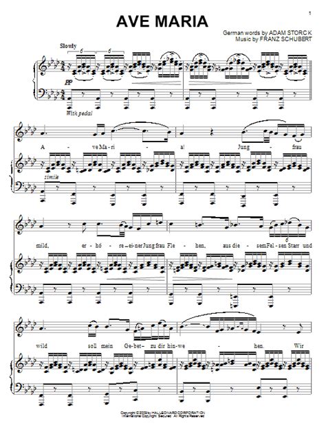 Ave Maria sheet music by Franz Schubert  Piano, Vocal ...