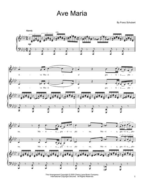 Ave Maria sheet music by Franz Schubert  Vocal Duet – 178670