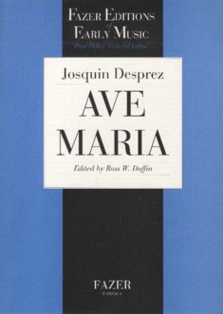Ave Maria Sheet Music By Josquin Desprez   Sheet Music Plus