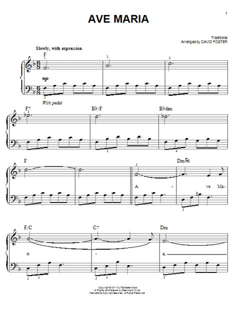 Ave Maria sheet music by Michael Buble  Easy Piano – 89738