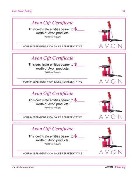 Avon Gift Certificates Templates Free – Gift Ftempo