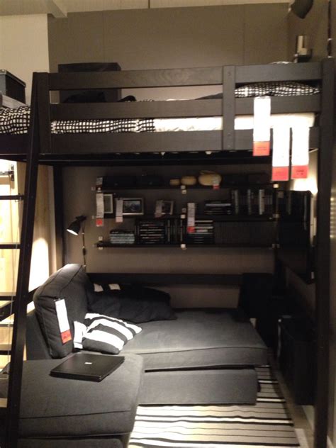 Awesome loft bed for tiny house bedroom, my teenage son ...
