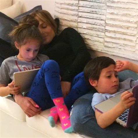 Aww! Jennifer Lopez Enjoys Cuddle Time With Twins Max and ...