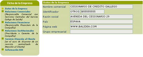 Ayuda Online OFPRO   Acceso Privado: Datos de la Empresa ...