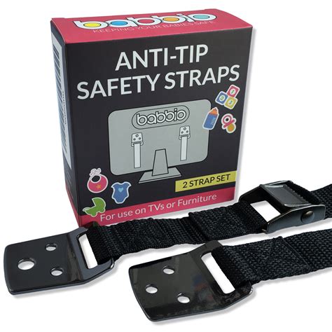 Babbio Anti Tip Safety Straps for TV or Furniture  2 pack