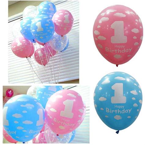 Baby Girl Boy 1st Birthday Balloon Balloons First Year ...