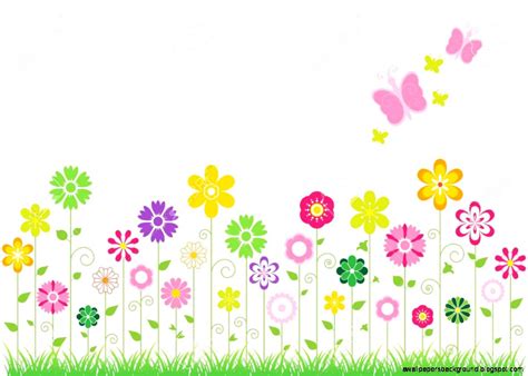 Background clipart spring flower   Pencil and in color ...
