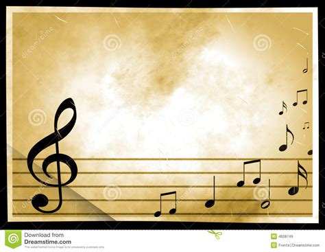 Background With The Image Of Musical Symbols Stock ...