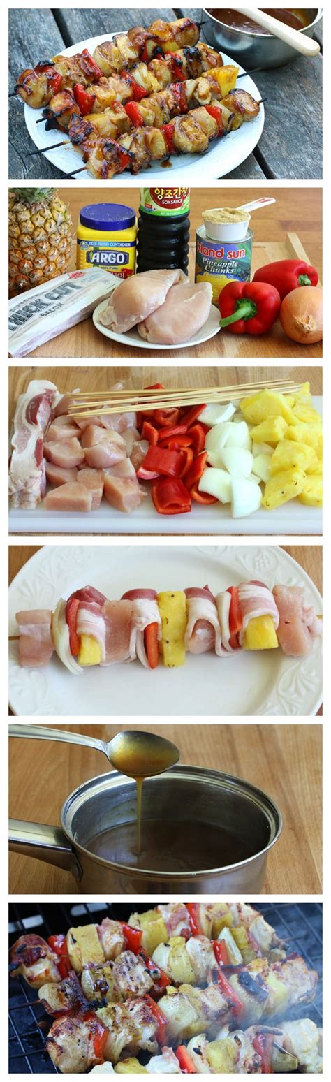 Bacon Pineapple Chicken Kabobs | Receita | grilled ...