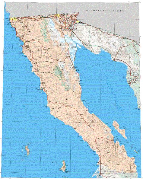 Baja California Norte Mexico Map