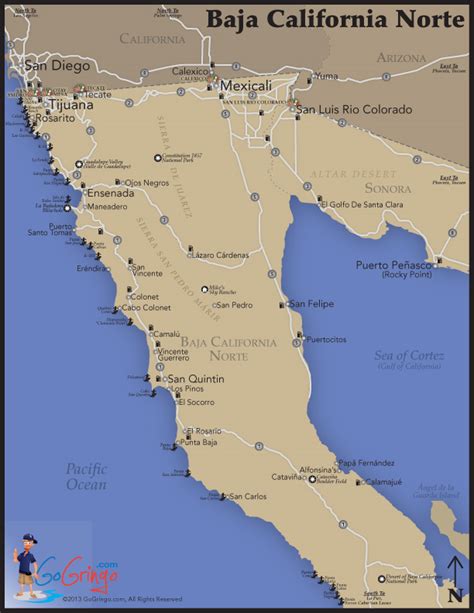 Baja Surf Map: Surfing Baja Map for Surfers | Go Gringo