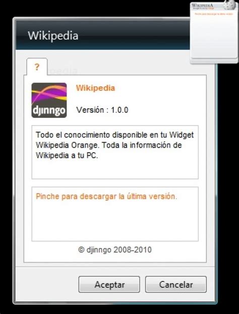 Bajar Wikipedia Gadget 1.0.0 en español
