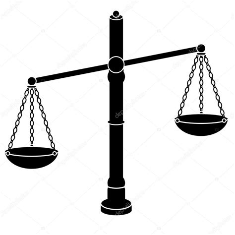 Balanza de la justicia. Ley. Ilustración de vector ...