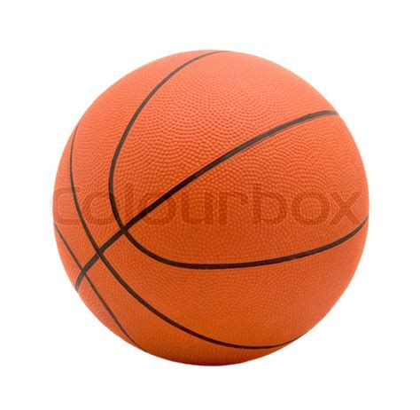 Ball for game in basketball of orange on white background ...