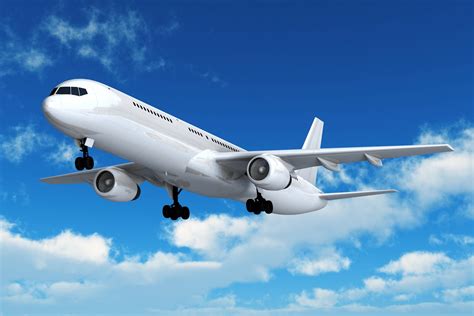 BANCO DE IMÁGENES: Avión de pasajeros en el cielo azul ...