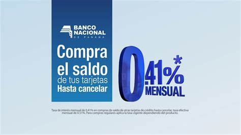 Banco Nacional de Panamá compra de saldo de tus tarjetas ...