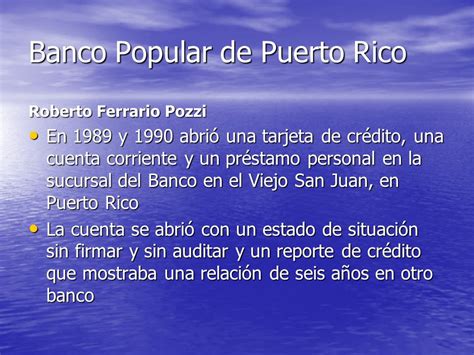 Banco Popular de Puerto Rico   ppt descargar