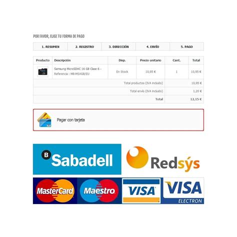 Banco Sabadell Virtual POS  Redsys    Card payment ...