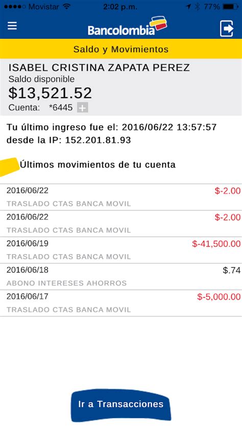 Bancolombia Consultar Saldo Cuenta De Ahorros Por Internet ...