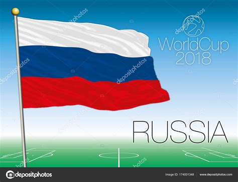 Bandeira da Rússia, Copa do mundo de 2018 — Vetores de ...