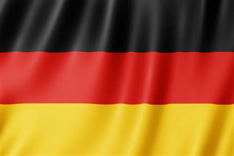 Bandera de alemania. ilustración 3d de la ondulación de la ...