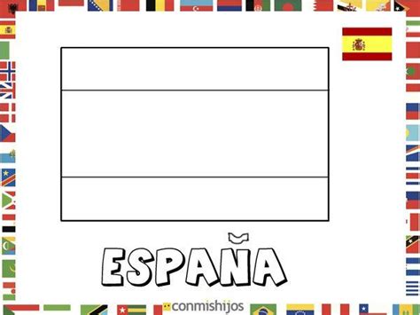Bandera de España. Dibujos de banderas para pintar ...