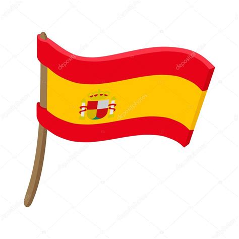 Bandera de icono de España, estilo de dibujos animados ...