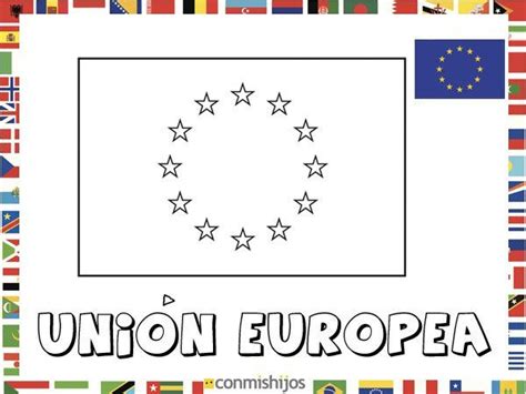 Bandera de la Unión Europea. Dibujos de banderas para ...