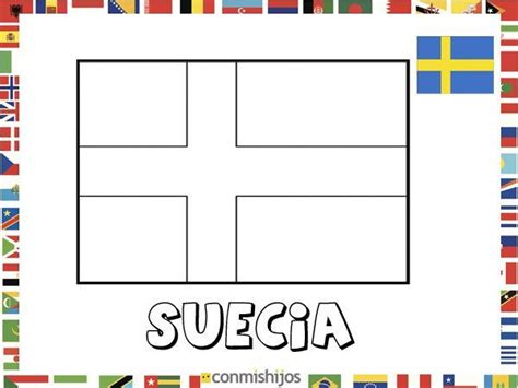 Bandera de Suecia. Dibujos de banderas para pintar ...