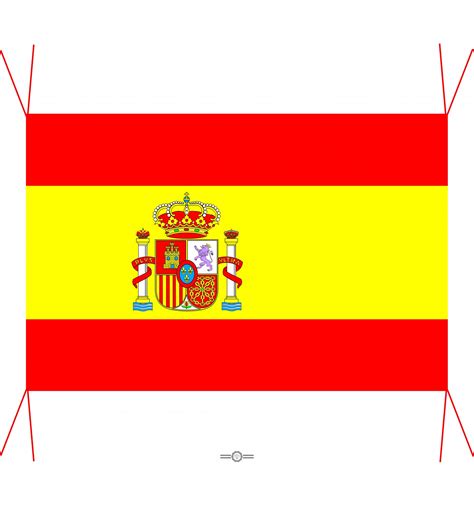 Bandera España con escudo para exterior