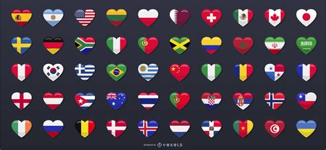 Banderas del país Rusia 2018 Copa del Mundo   Descargar vector
