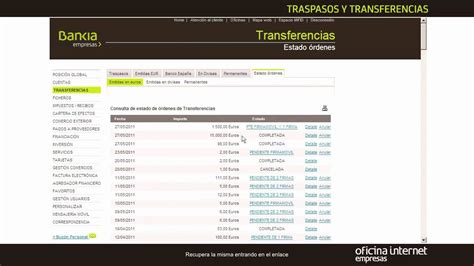 Bankia Empresas Traspasos y transferencias   YouTube
