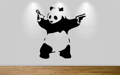 Banksy panda wall sticker decal wall art banksy graffiti ...