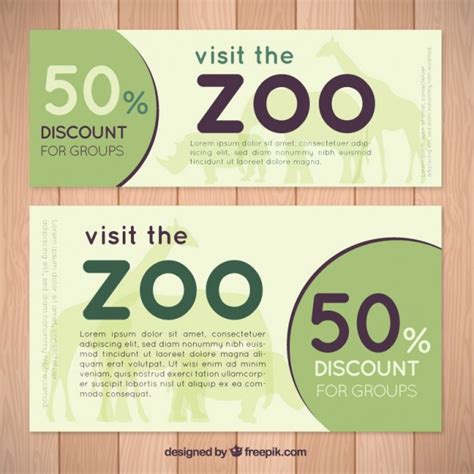 Banners de zoo sencillos de descuento | Descargar Vectores ...
