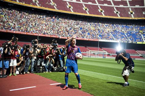 Barcelona FC Unveils New Signing Cesc Fabregas   Zimbio