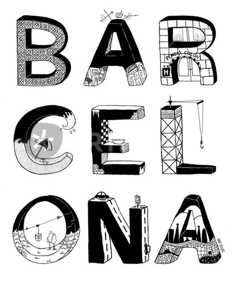 Barcelona  Graphic/Illustration art prints and posters by ...