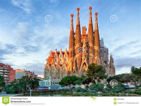 BARCELONA, SPAIN   FEBRUARY 10: La Sagrada Familia ...
