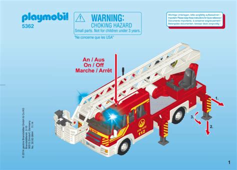 Bauanleitungen   Playmobil 5362 : Feuerwehr Leiterfahrzeug ...