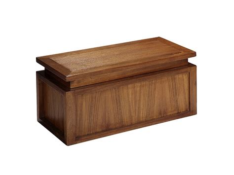 Baúl de madera de acacia de color nogal   Catálogo baúles