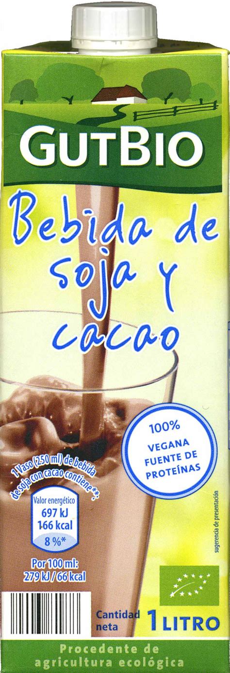 Bebida de soja y cacao   GutBio   1 l