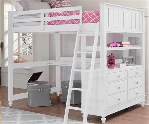 Bedroom : Full Size Loft Bed With Desk For Sale White ...
