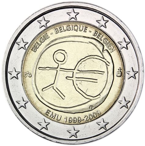 Belgium 2 euro 2009   10th anniversary of the EMU and the ...
