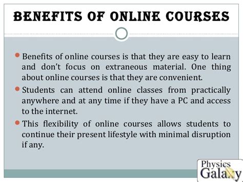 Benefits of online courses