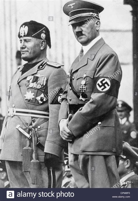 Benito Mussolini and Adolf Hitler, 1937 Stock Photo ...