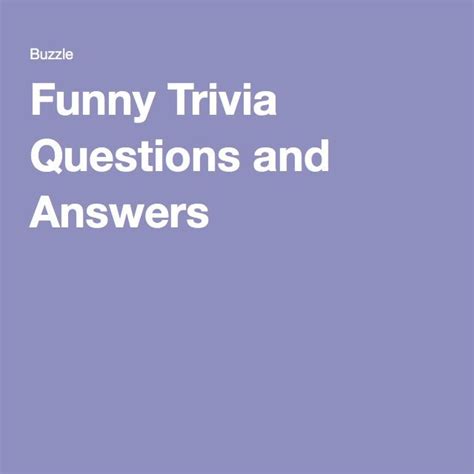 Best 20+ Trivia Questions ideas on Pinterest | Fun trivia ...