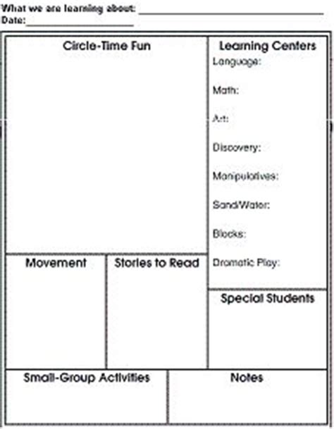 Best 25+ Preschool lesson plan template ideas on Pinterest ...
