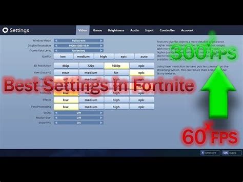 Best Fortnite Settings *2018 updated  PC    YouTube