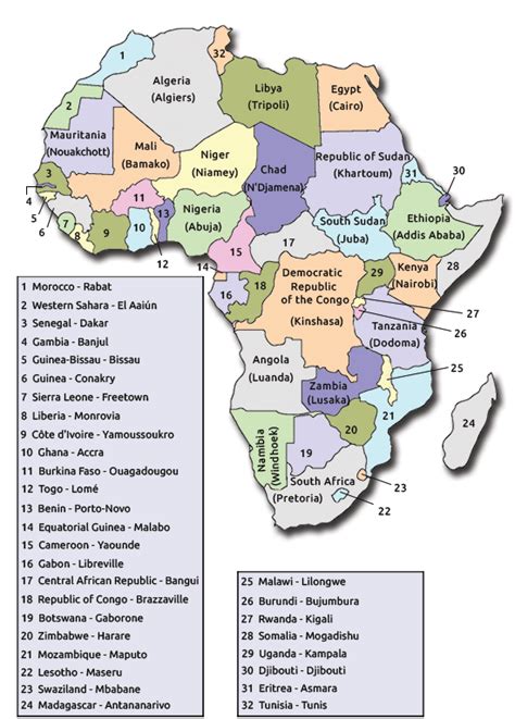 Best Photos of Africa Map Countries And Capitals Africa ...