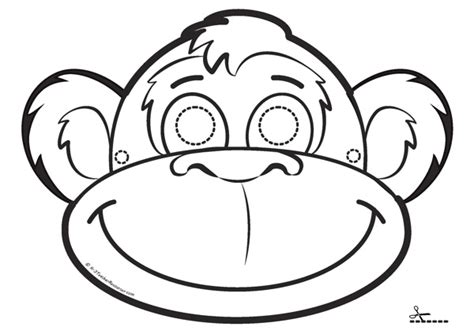 Best Photos of Free Printable Monkey Mask   Printable ...